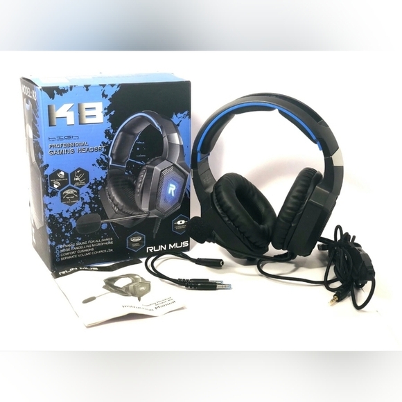 K3 Blue Gaming Headset - Picture 1 of 6